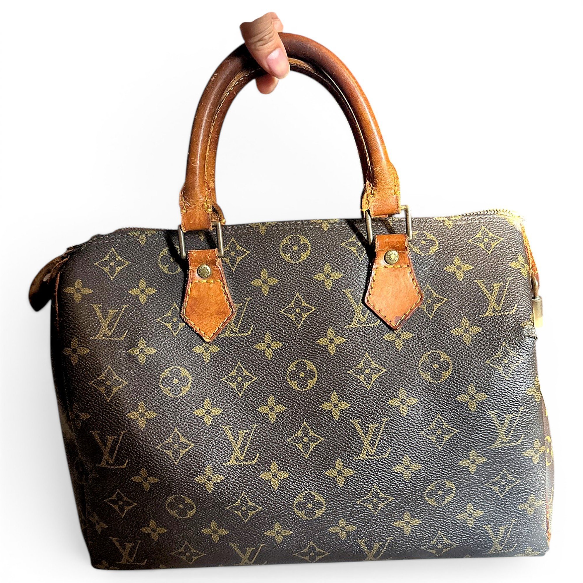 Speedy leather bowling bag