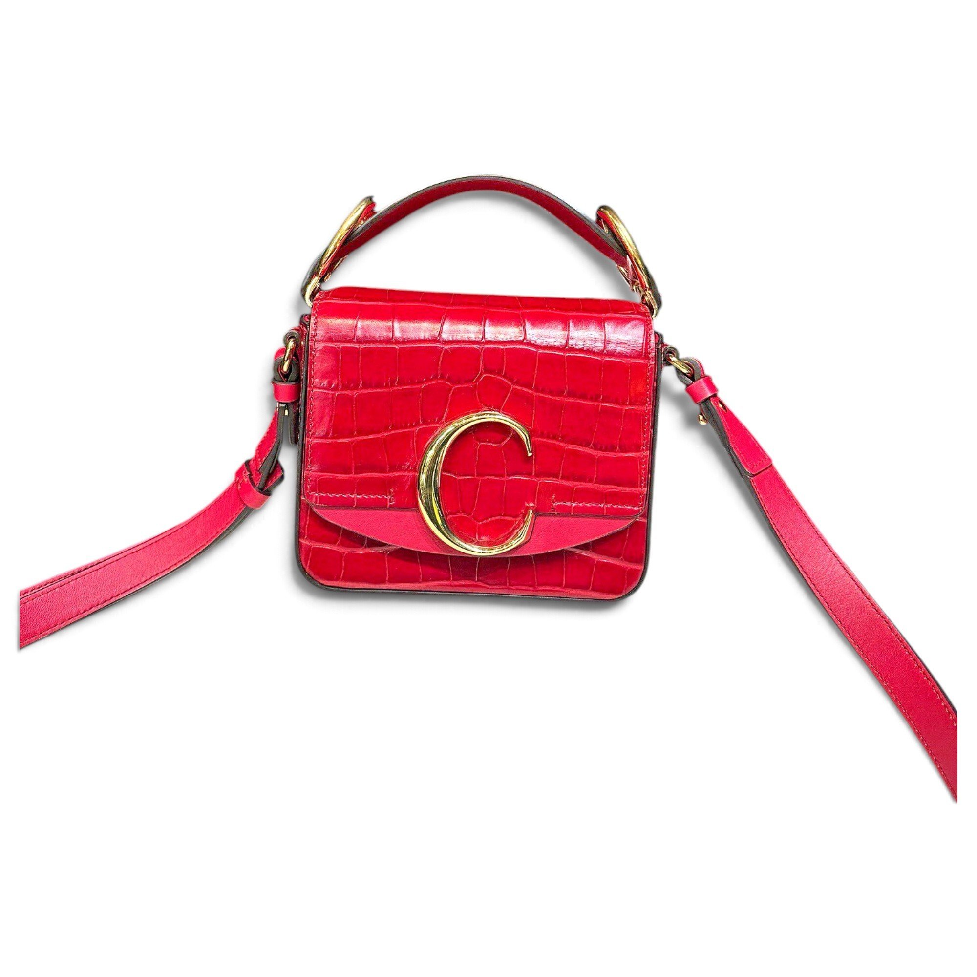 C leather crossbody bag