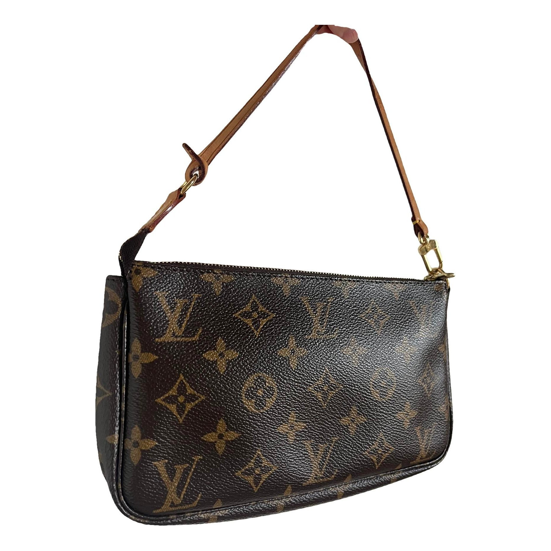Leather clutch bag
