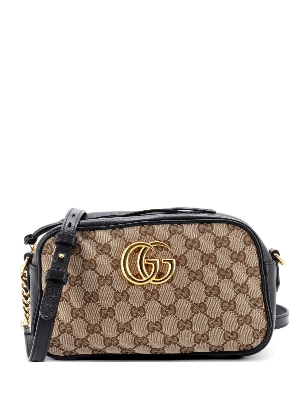 GG Marmont Shoulder Bag Diagonal Quilted GG Canvas with Leather Small crossbody bag