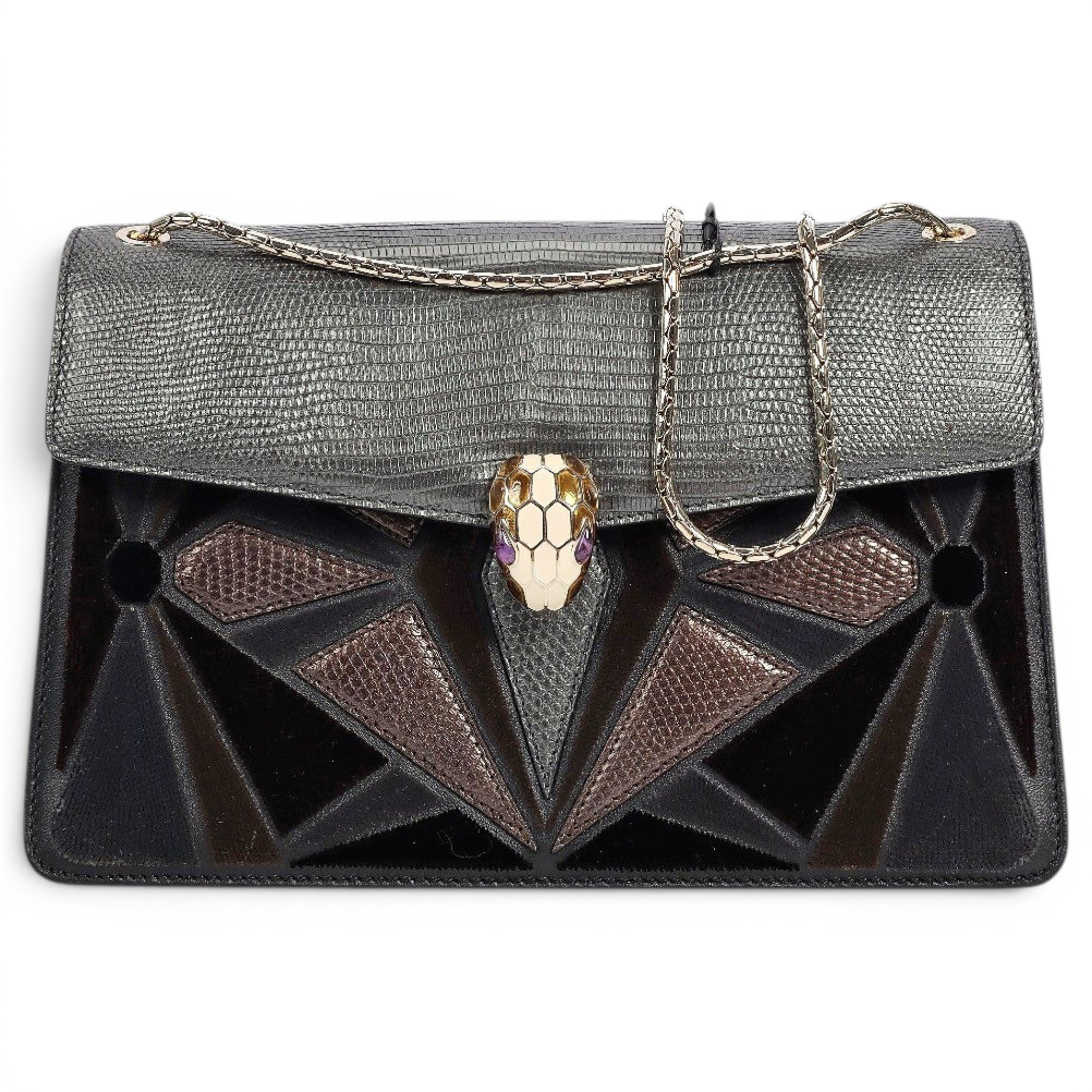 Serpenti lizard handbag