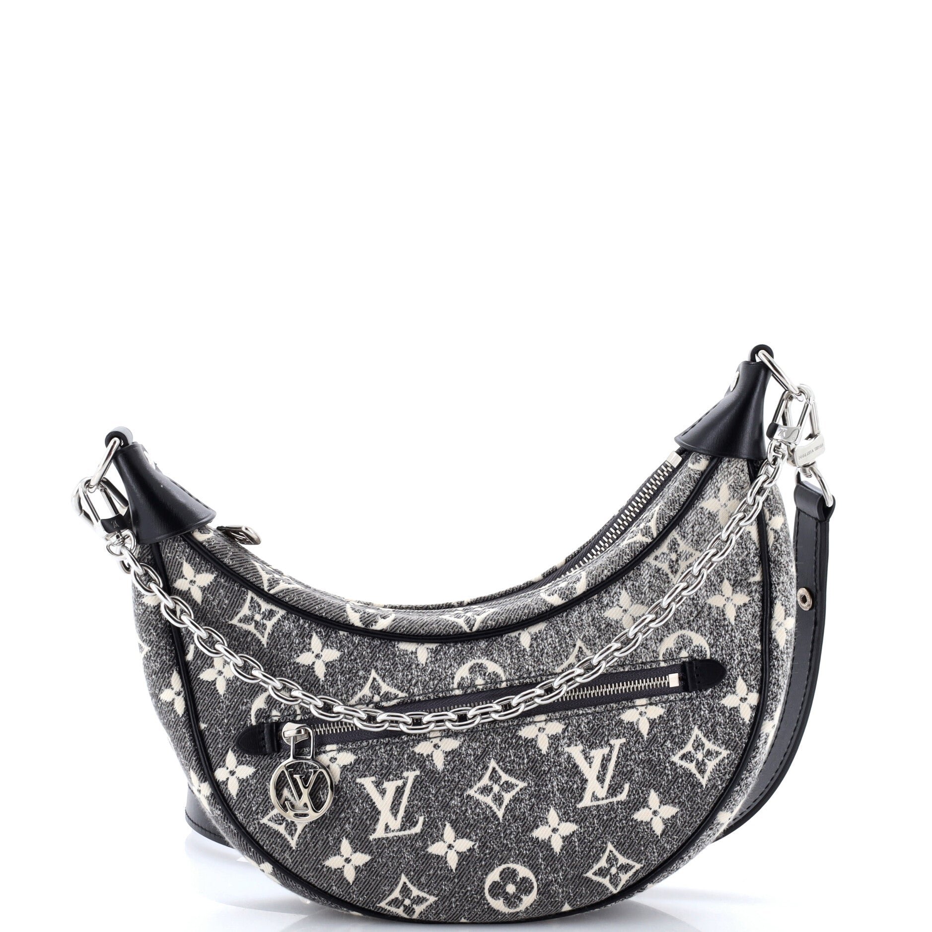 Loop Handbag Monogram Jacquard Denim