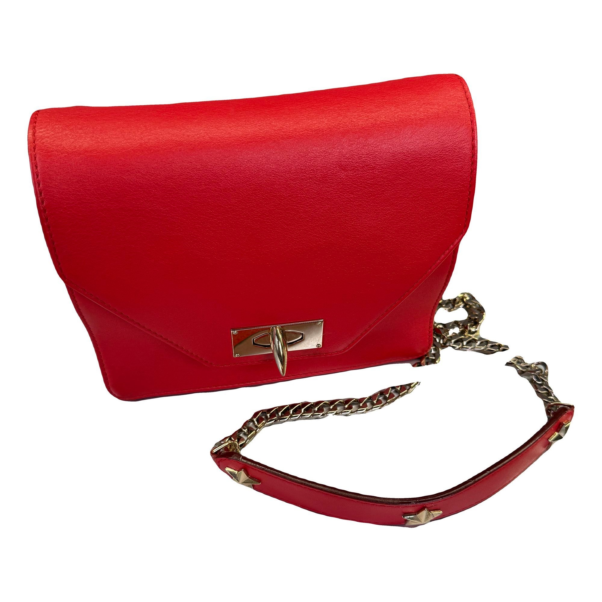 Leather clutch bag