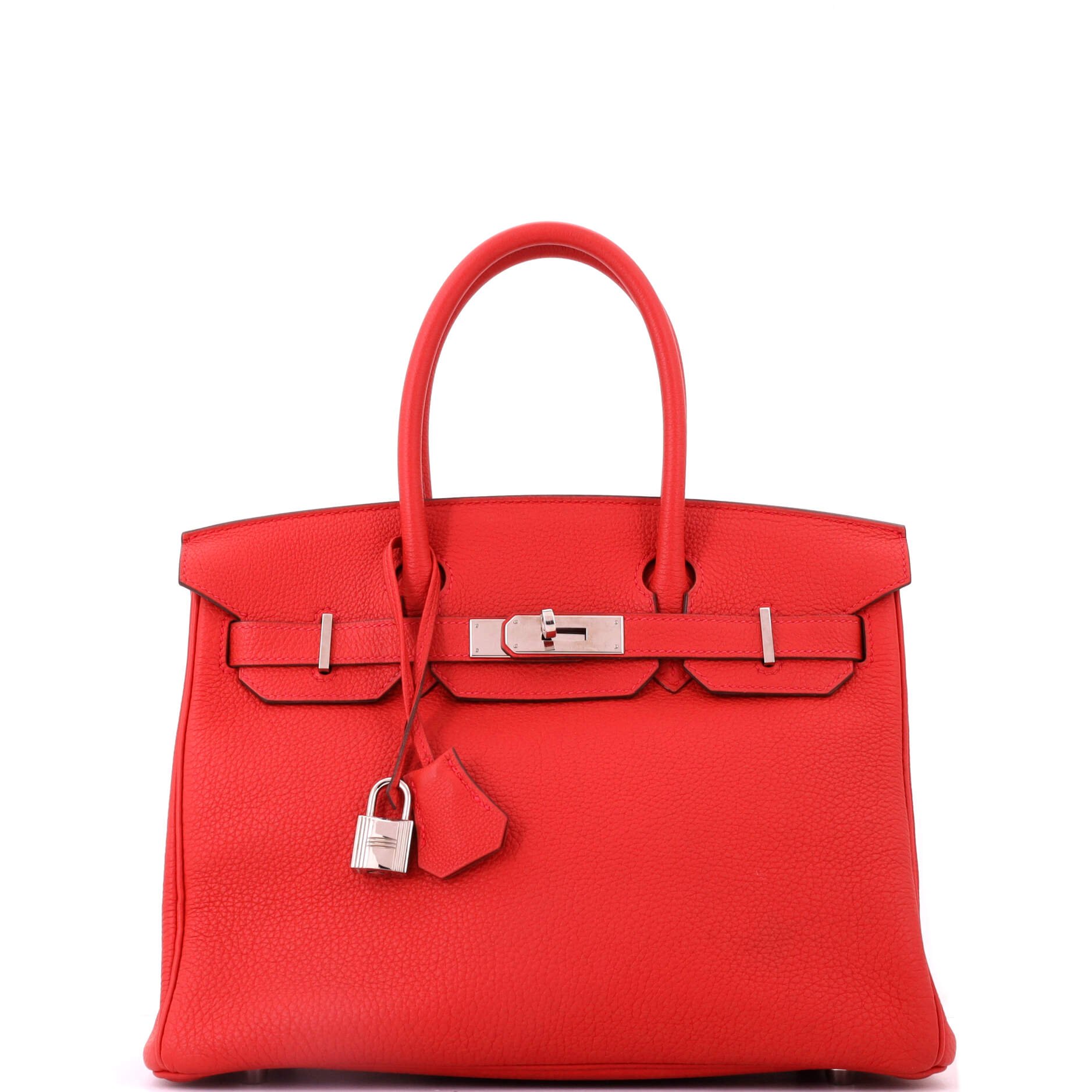 Birkin Handbag Geranium Togo with Palladium Hardware 30