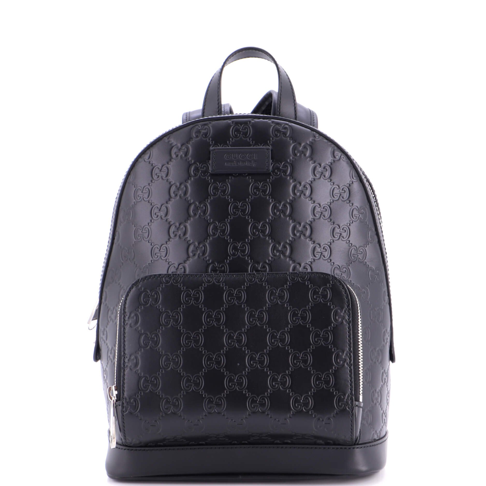 Signature Pocket Backpack Guccissima Leather Small