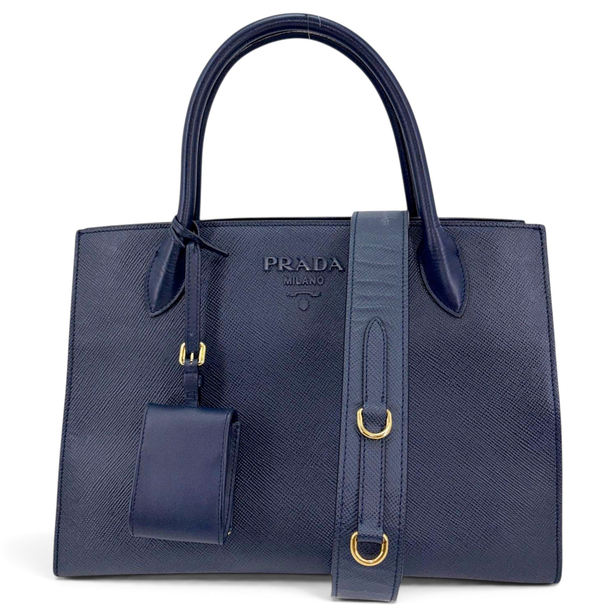 Monochrome leather tote