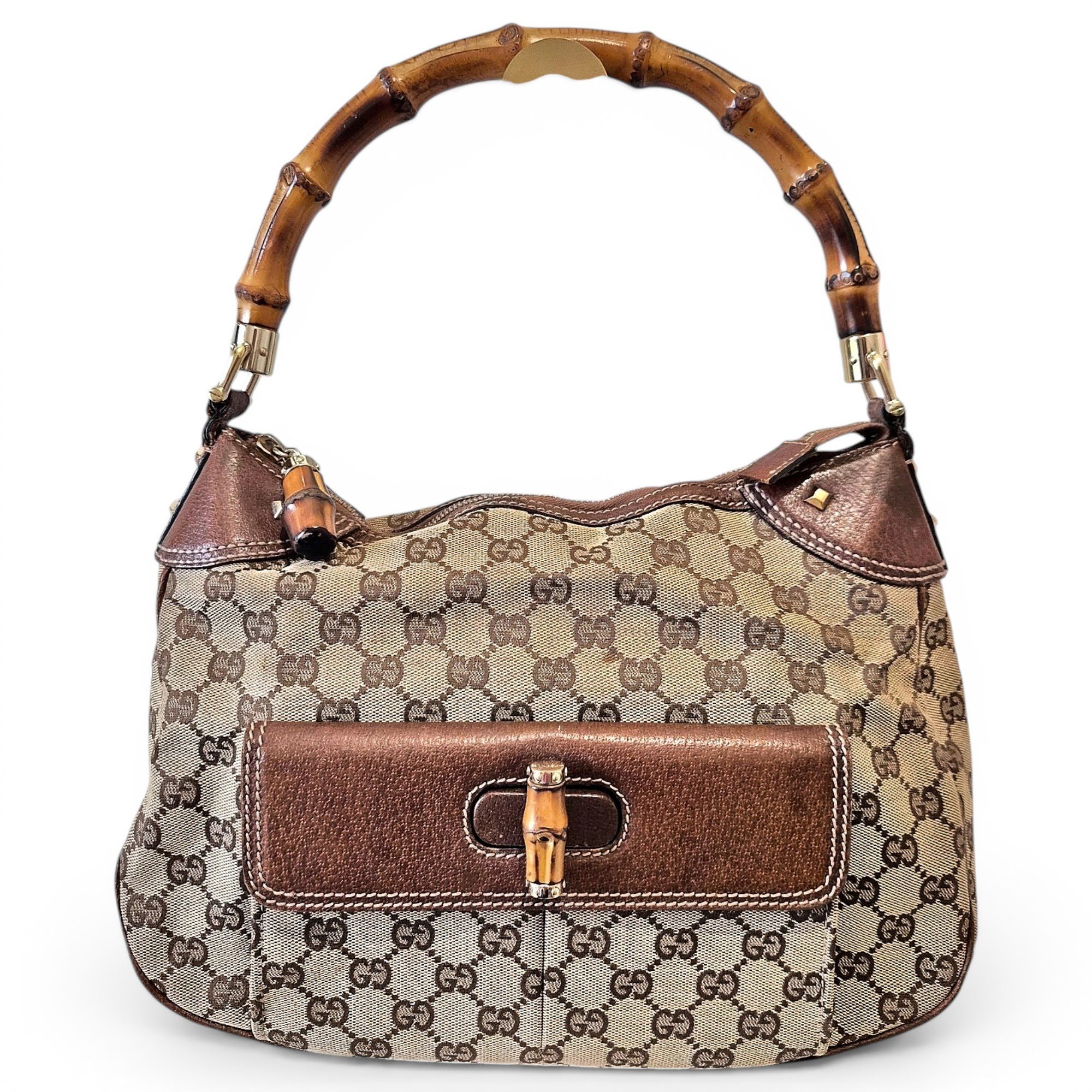 Bamboo Zip Top Handle cloth handbag