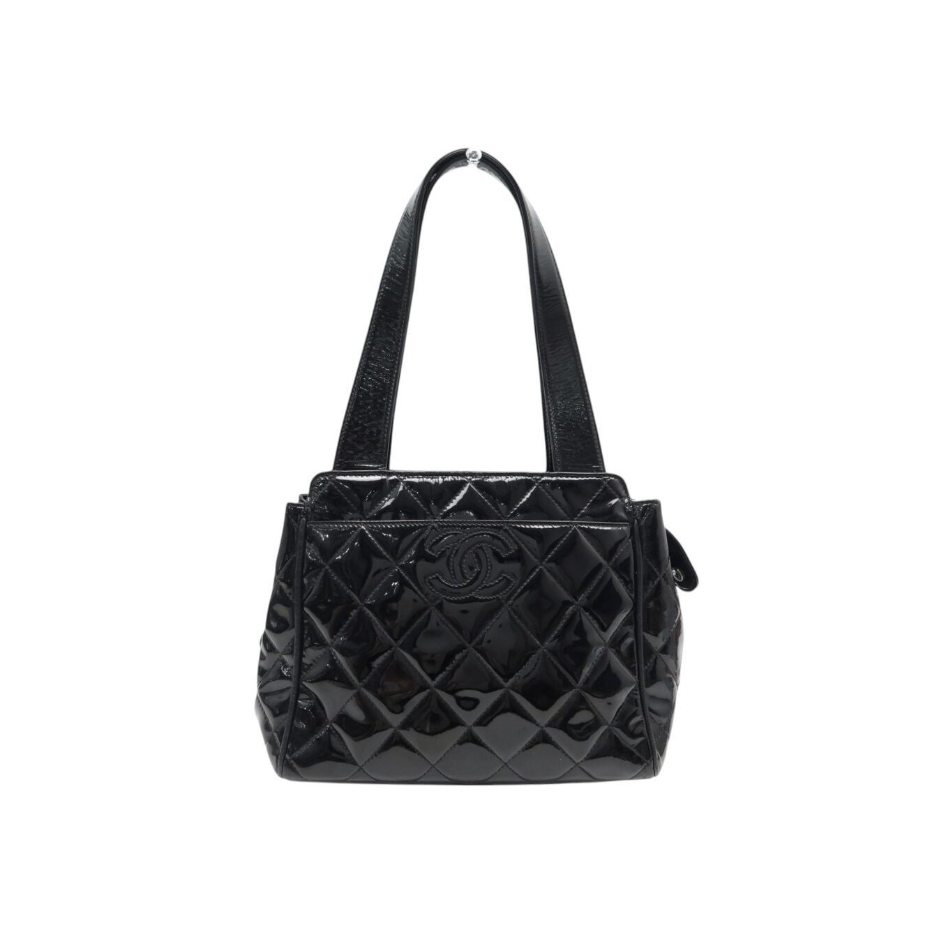 Patent leather handbag