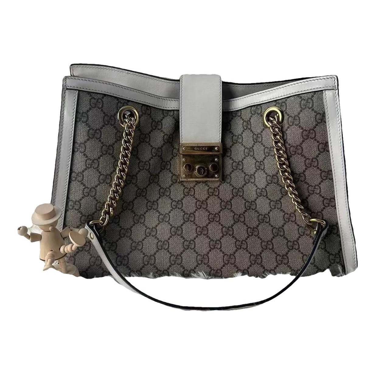 Padlock leather handbag