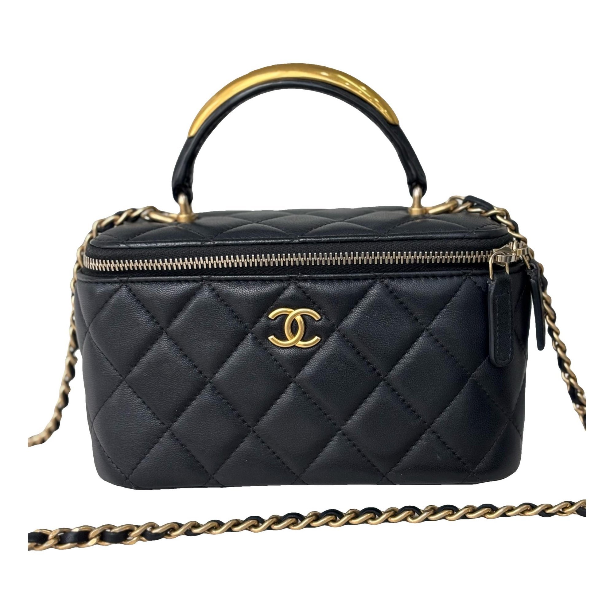 Trendy CC Vanity leather handbag