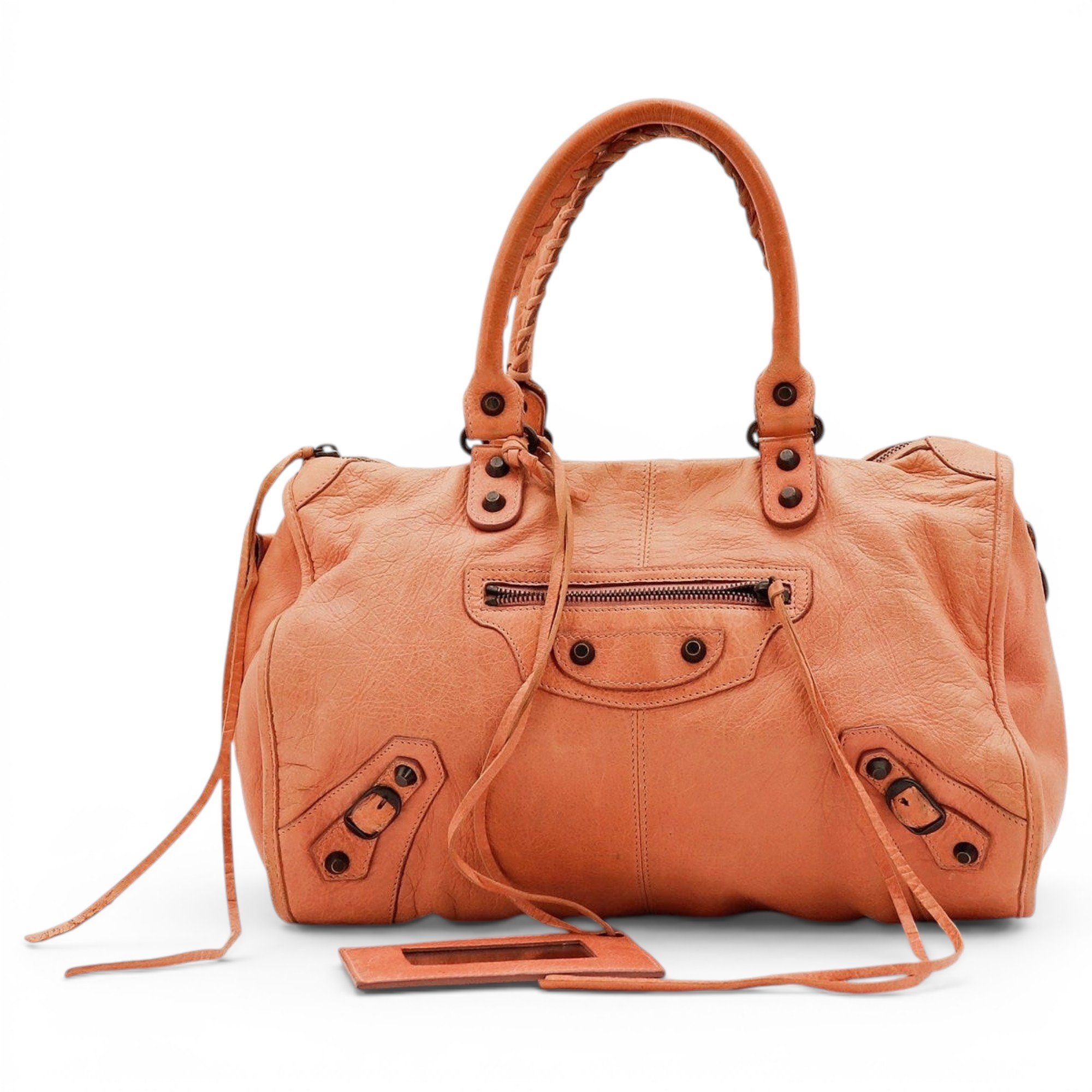 City leather handbag