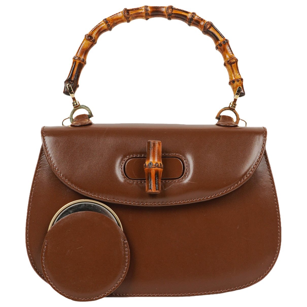 Convertible Bamboo Top Handle leather handbag
