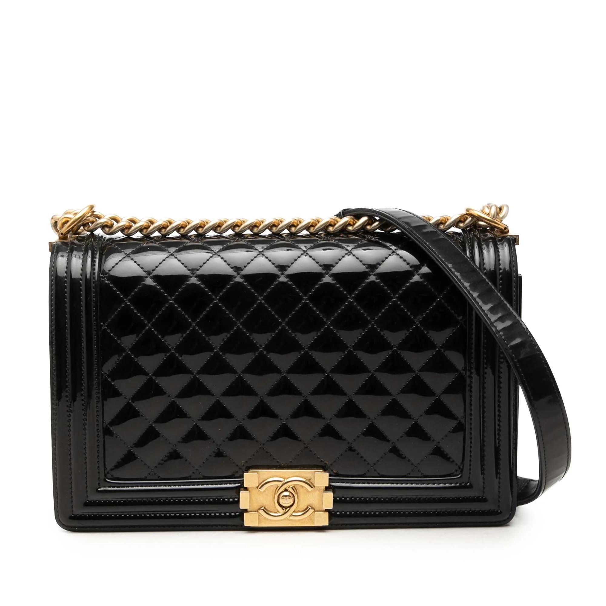 Boy patent leather crossbody bag