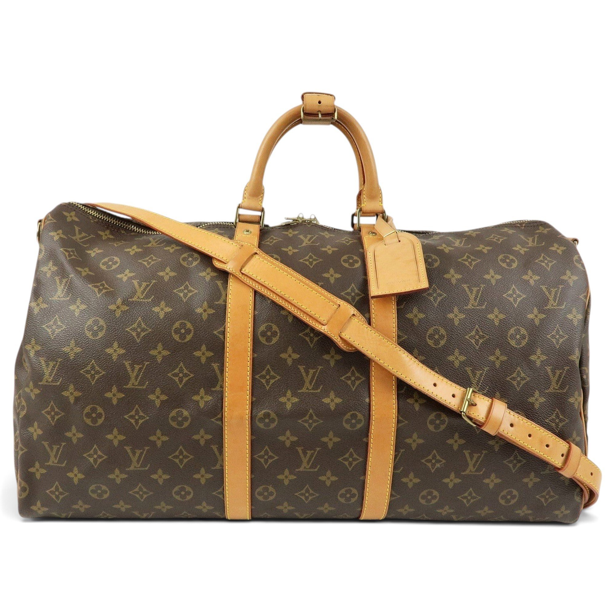 Keepall leather travel bag