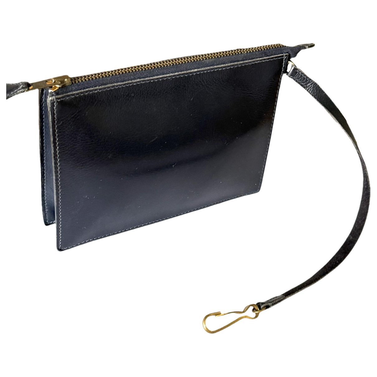 Leather clutch bag