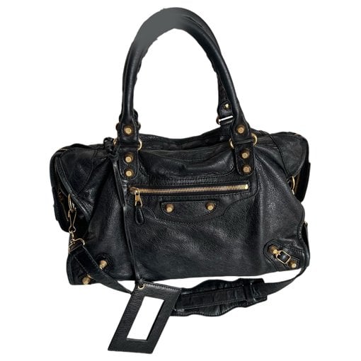 City leather handbag