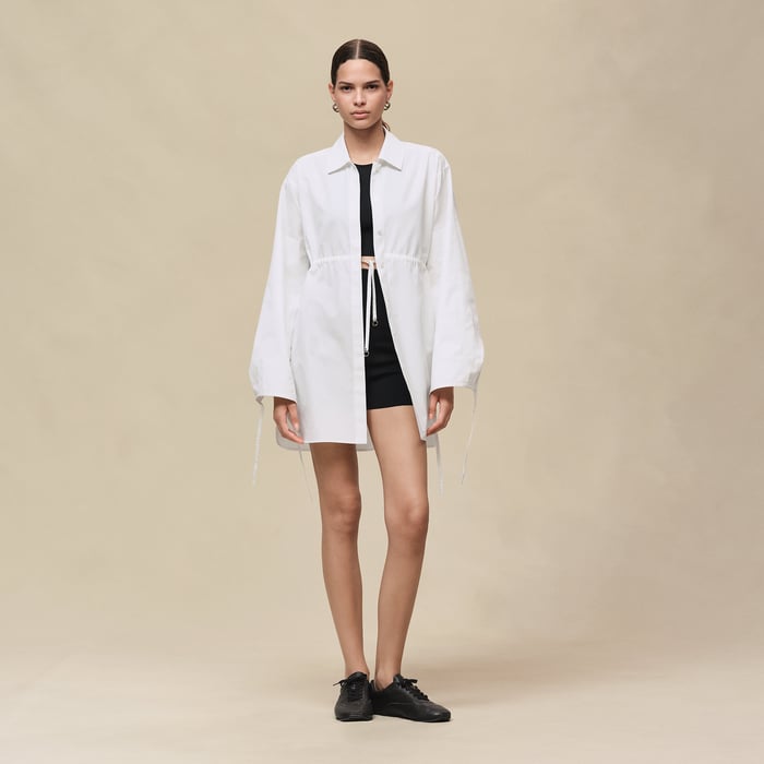 Blanc Drawstring Shirt