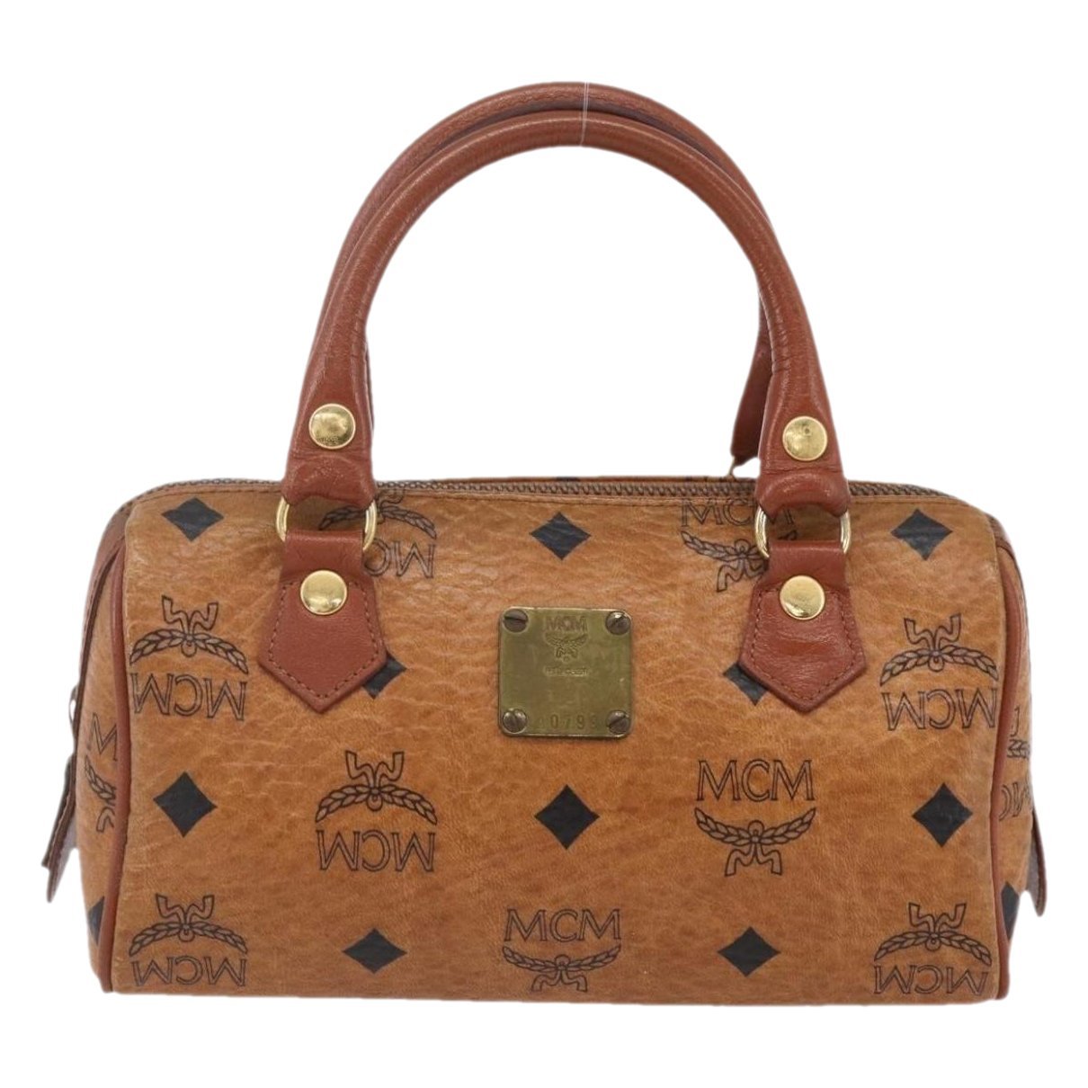 Boston leather bowling bag