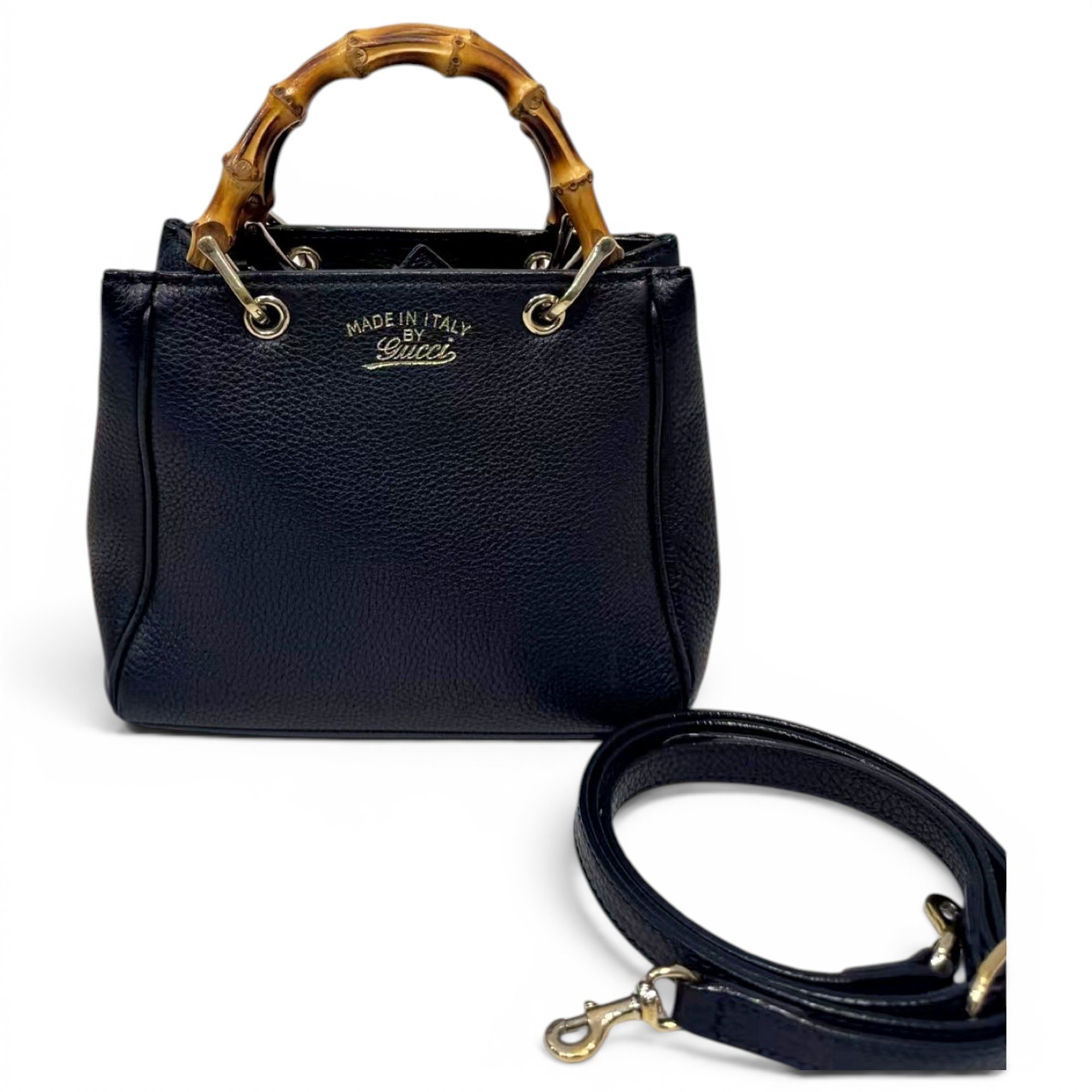 Bamboo Shopper leather handbag