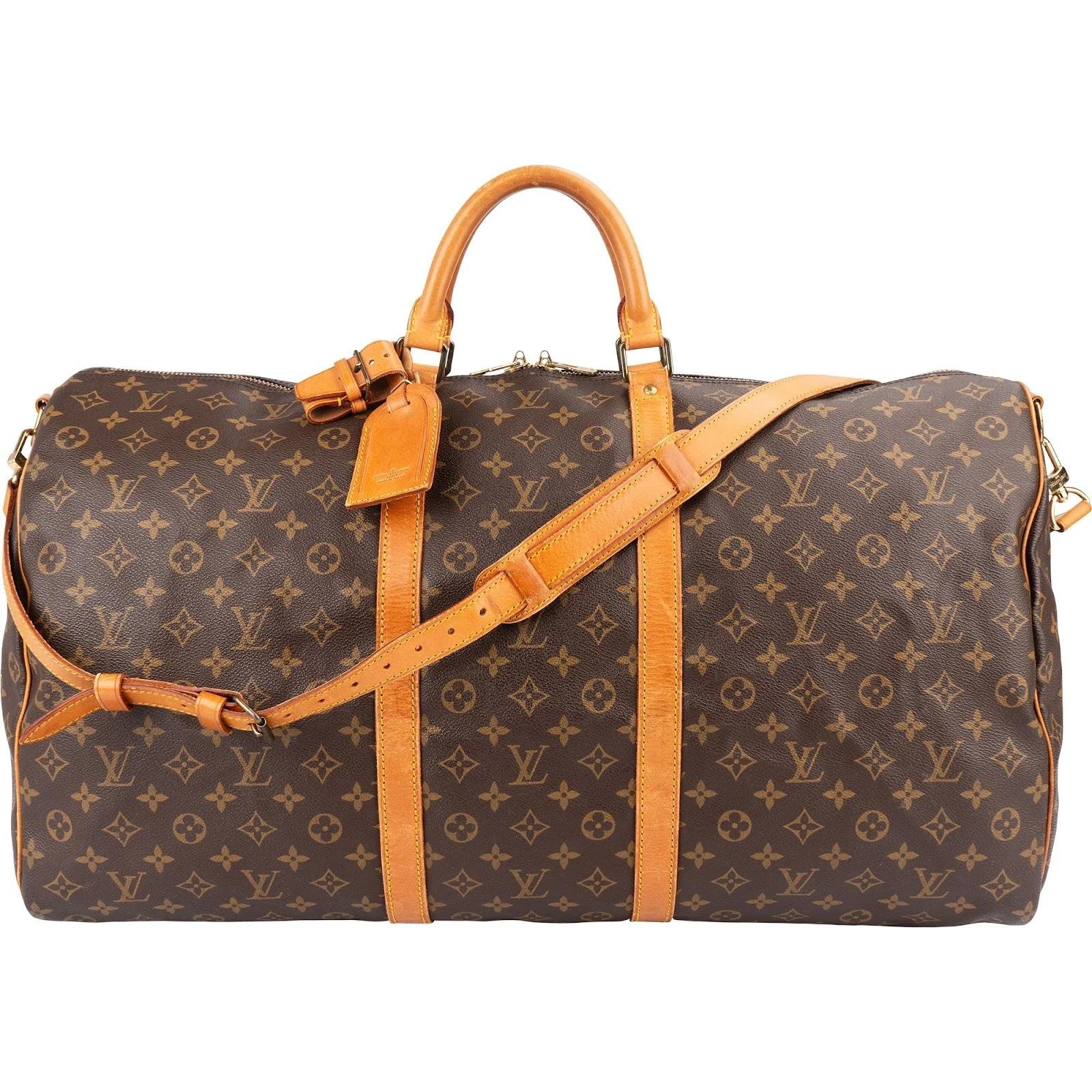 Keepall leather travel bag