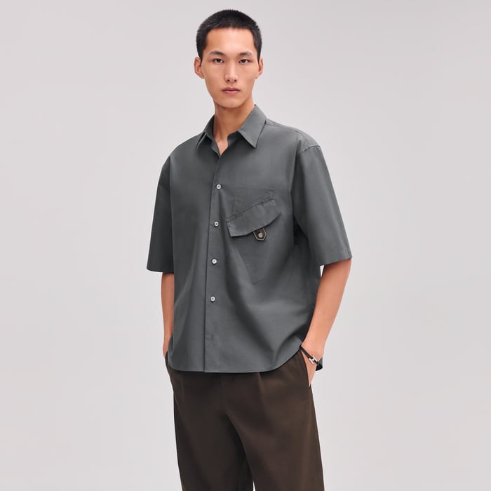 Orage Short-sleeve Straight Cut Shirt