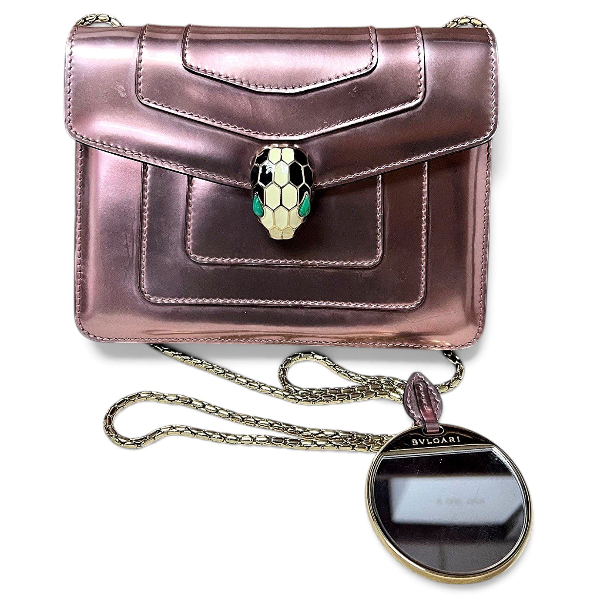 Serpenti leather handbag