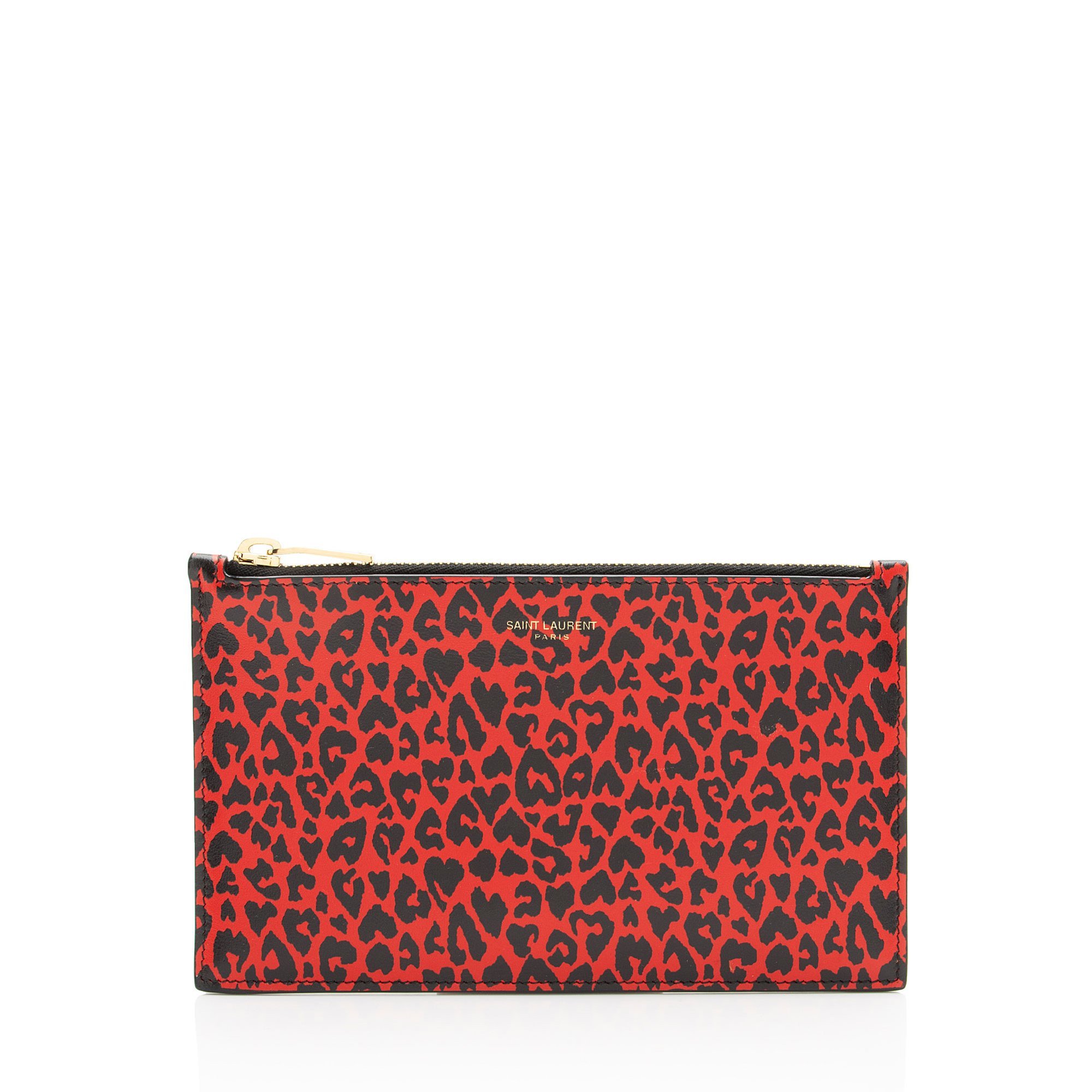 Leather clutch bag
