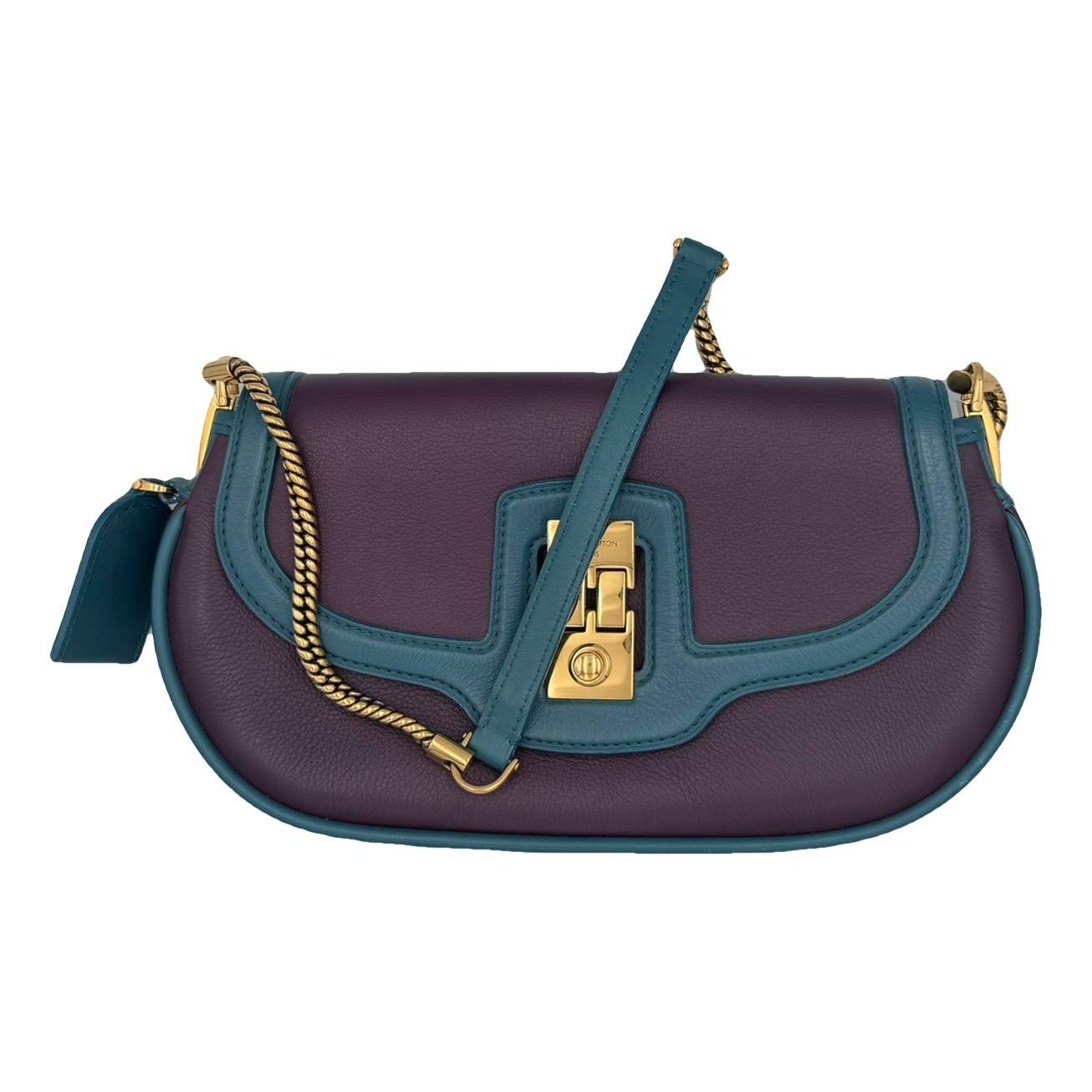 Trapèze leather clutch bag