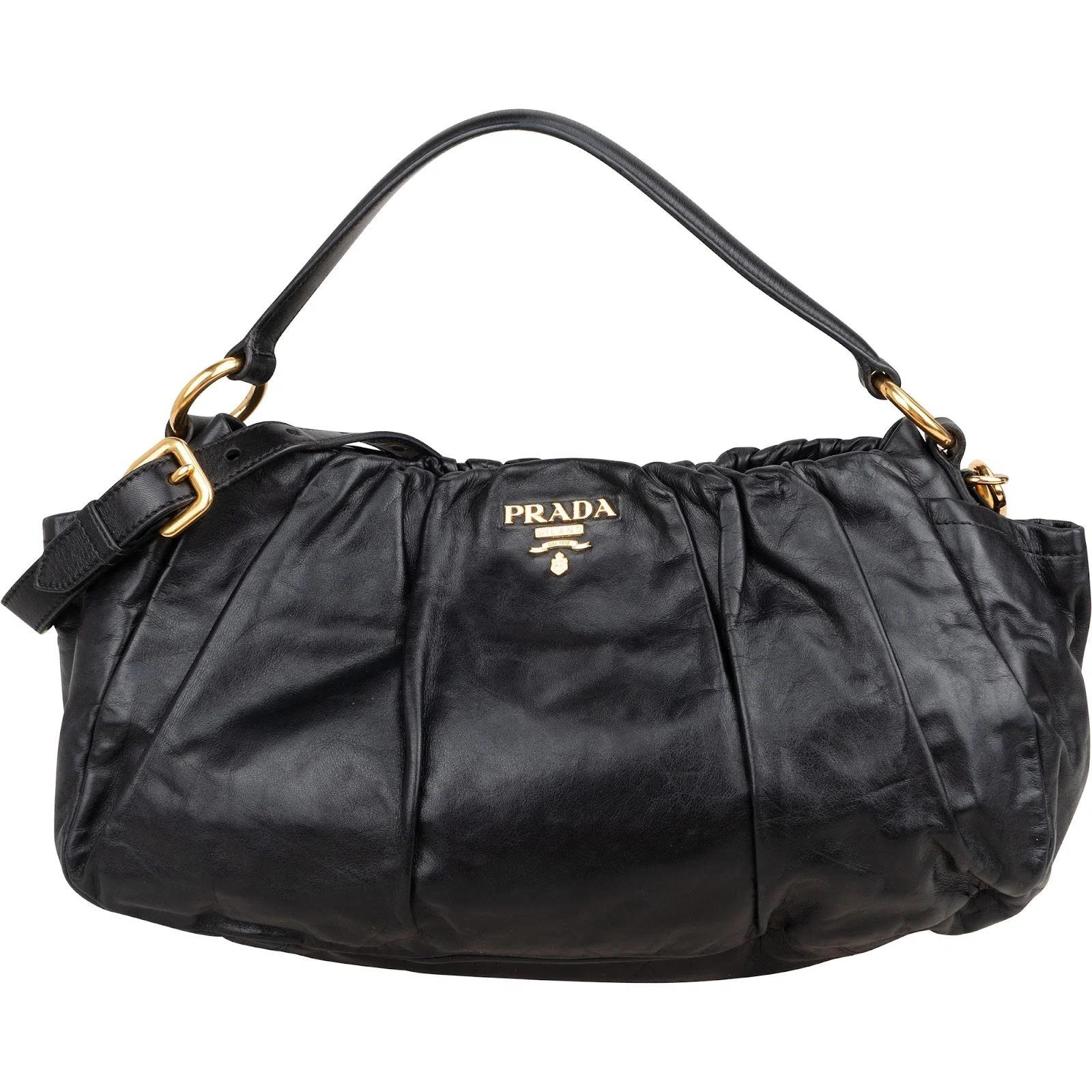 Re-Nylon leather handbag