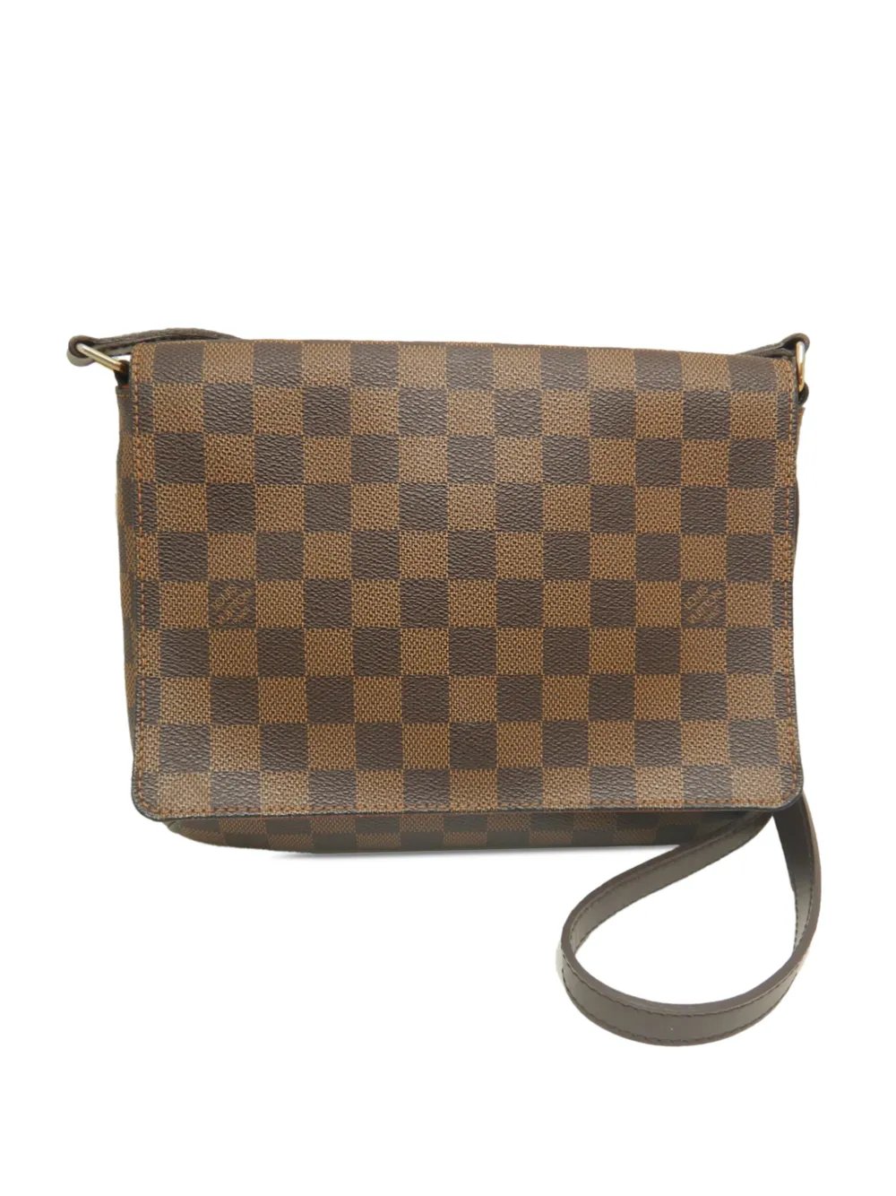 2006 Damier Ebene Musette Tango Long Strap crossbody bag