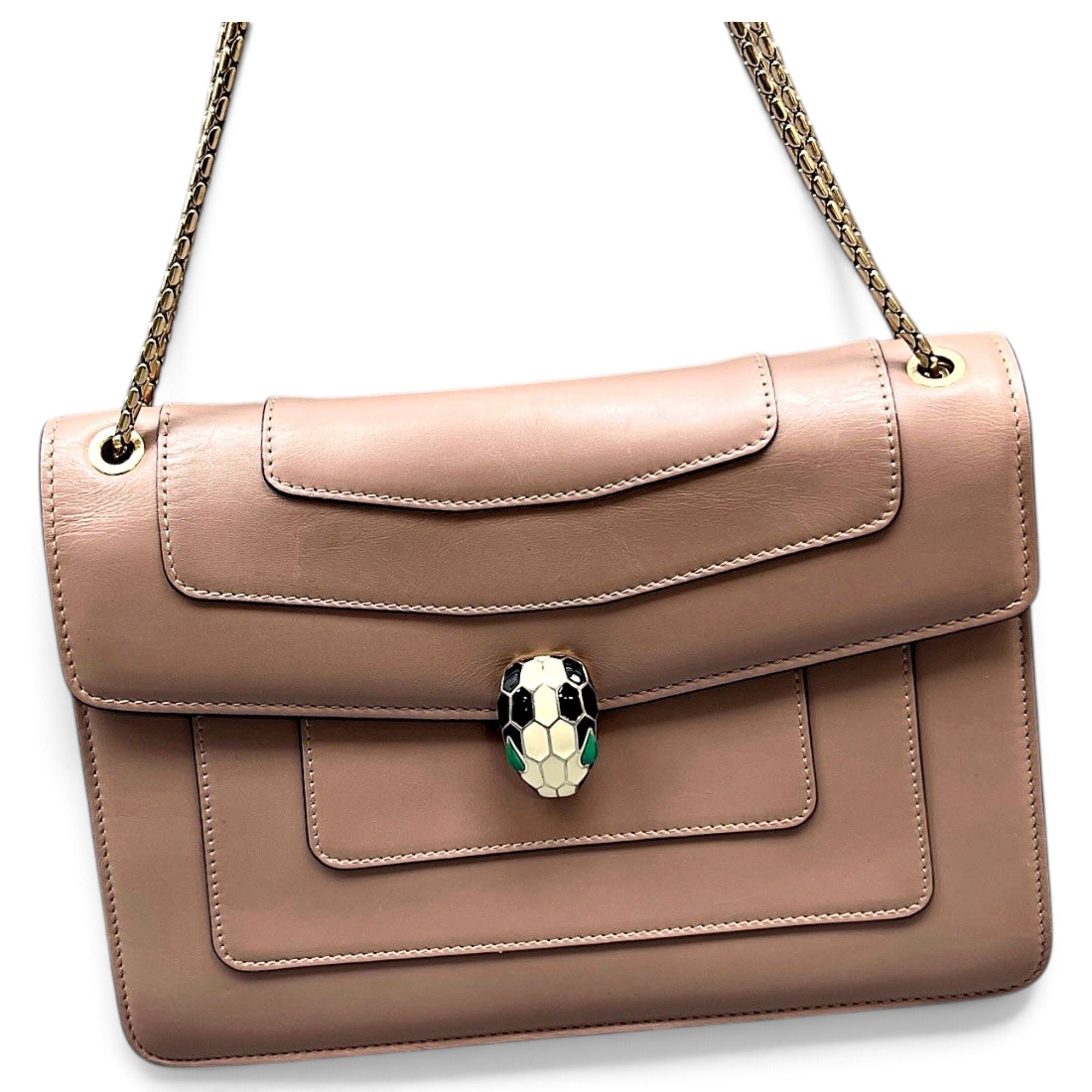 Serpenti leather handbag