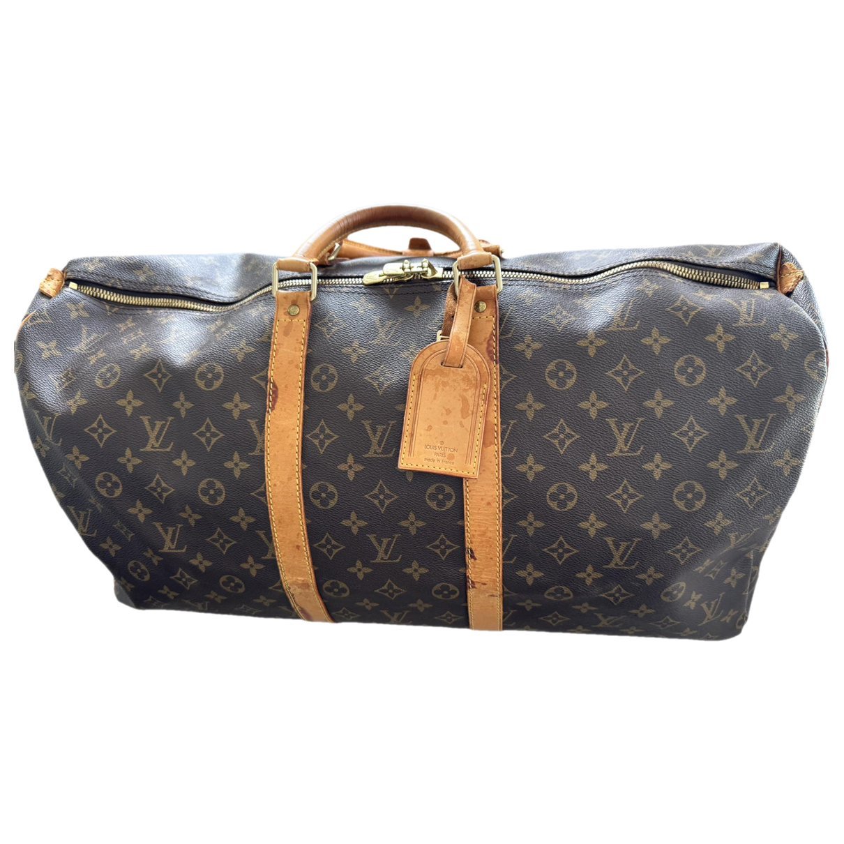 Keepall leather travel bag