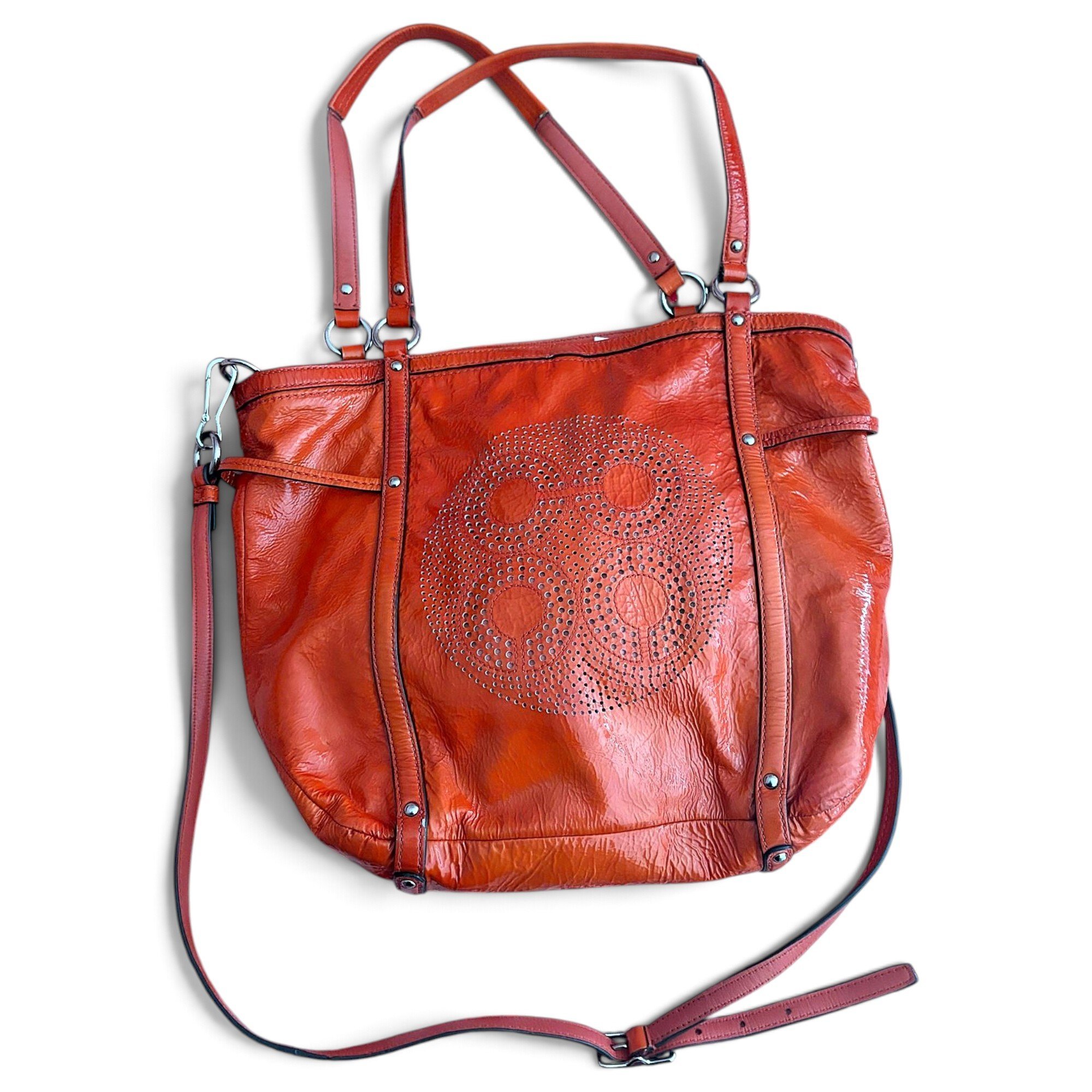 Patent leather tote