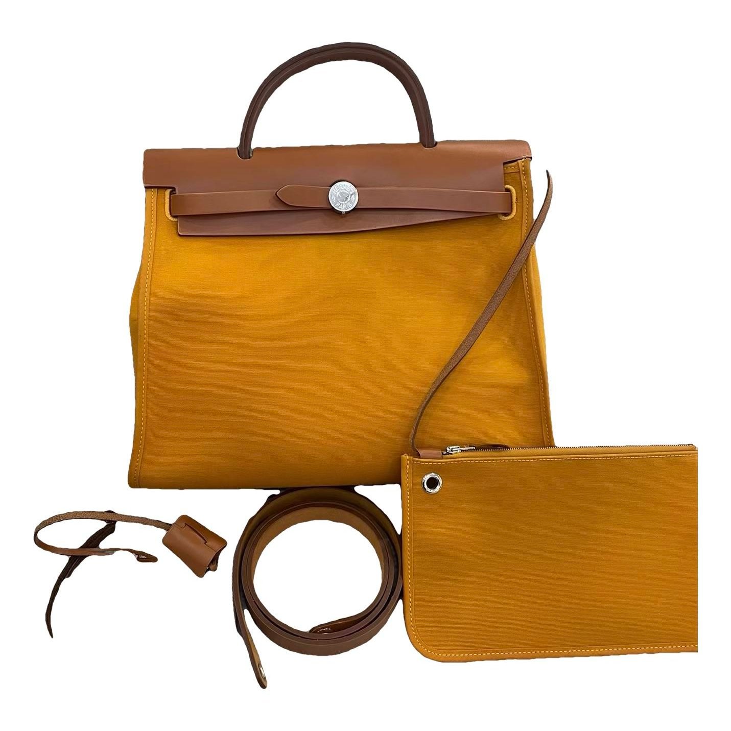 Hermes Herbag cloth handbag