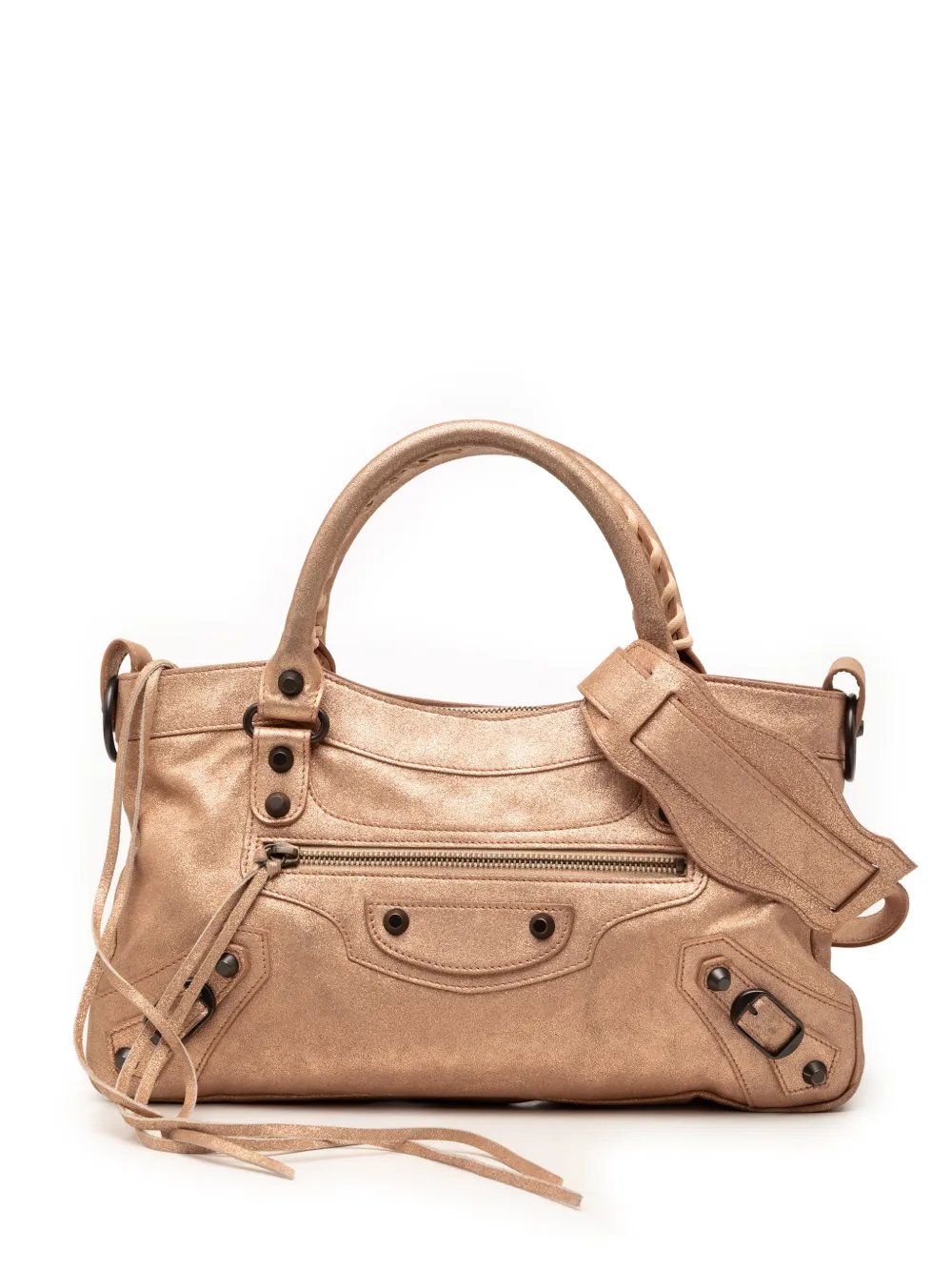 2001-2010 Metallic Craquele Suede Motocross Classic First satchel