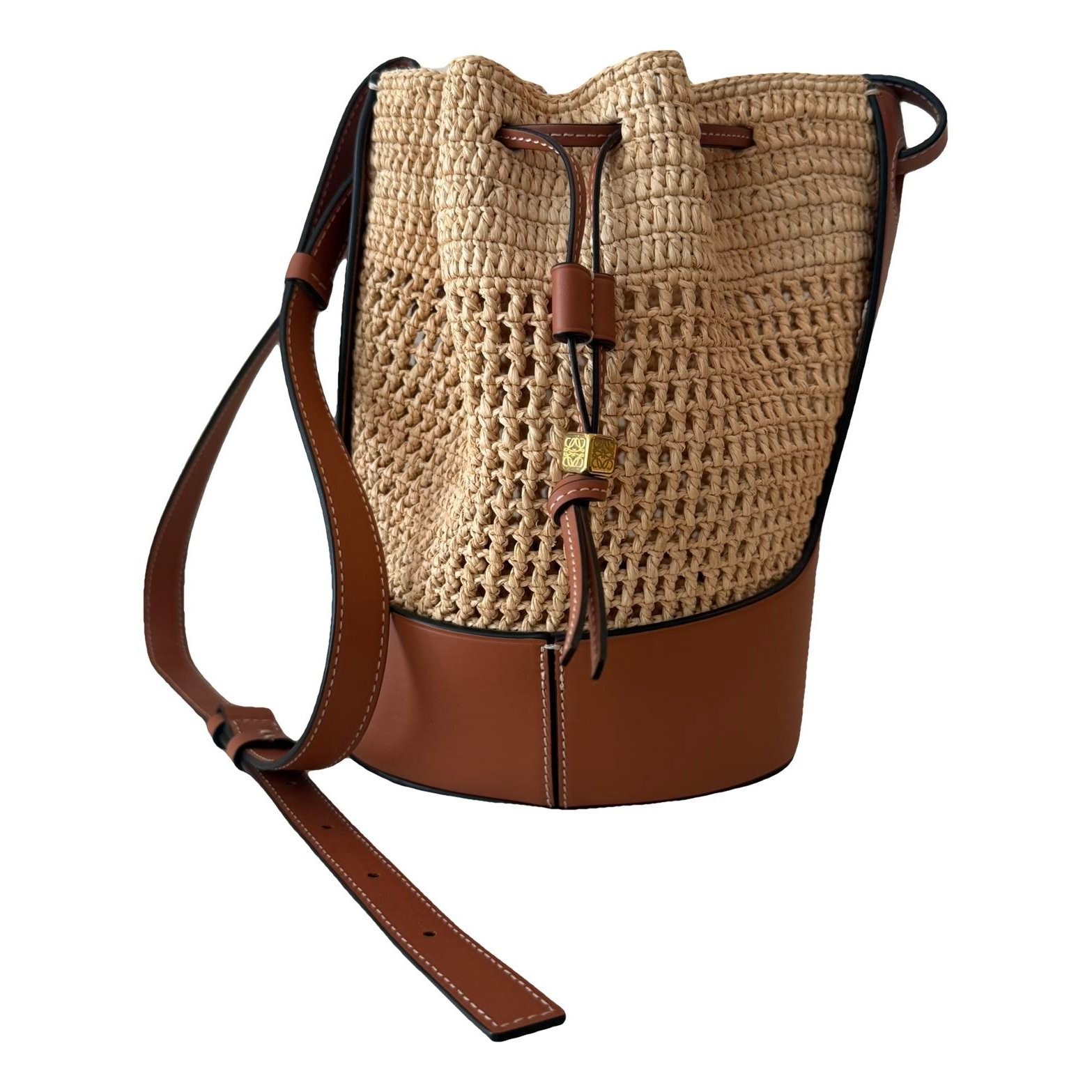 Balloon leather handbag