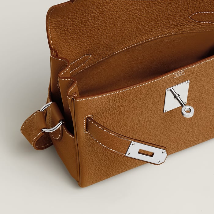 Gold Kelly Messenger Bag