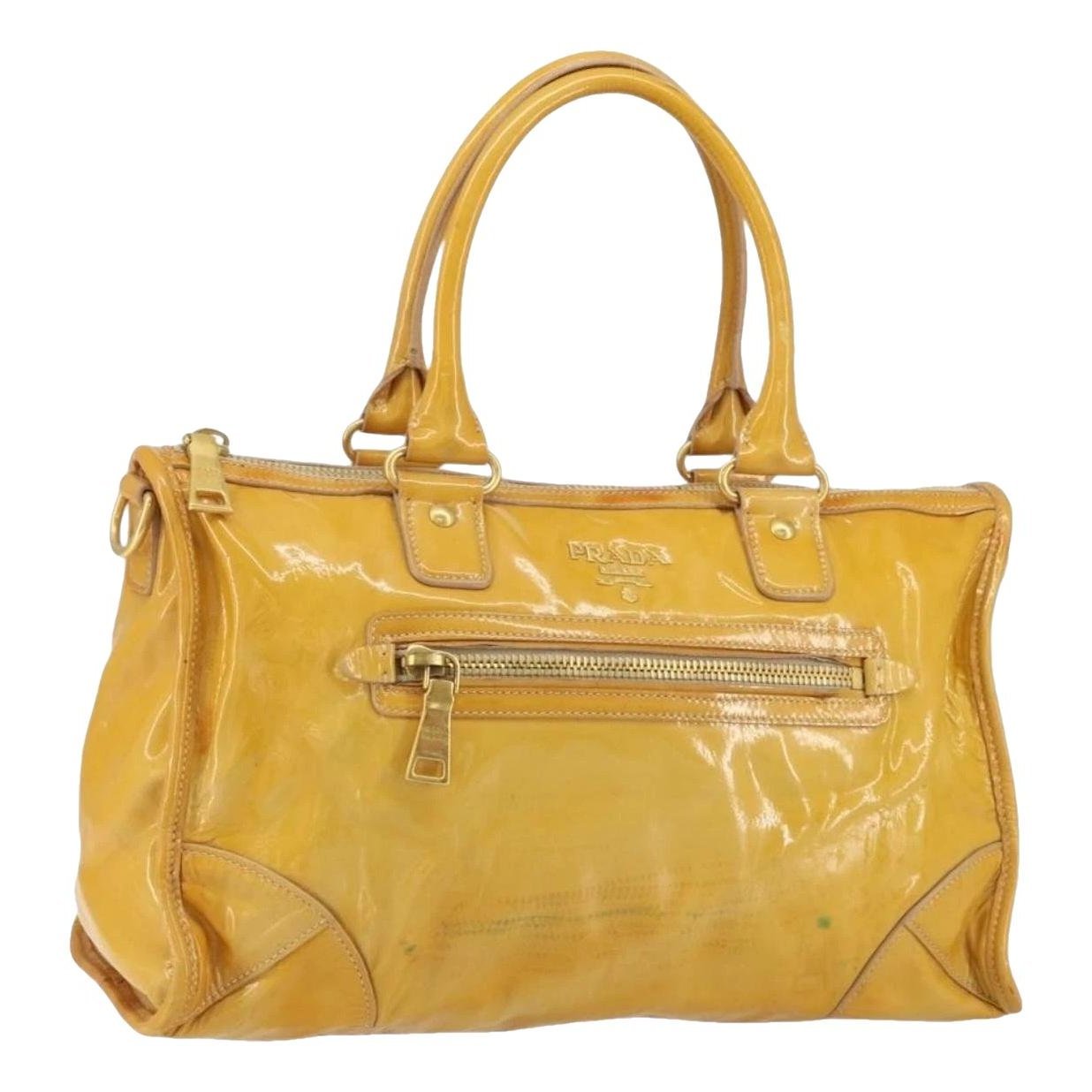 Patent leather handbag
