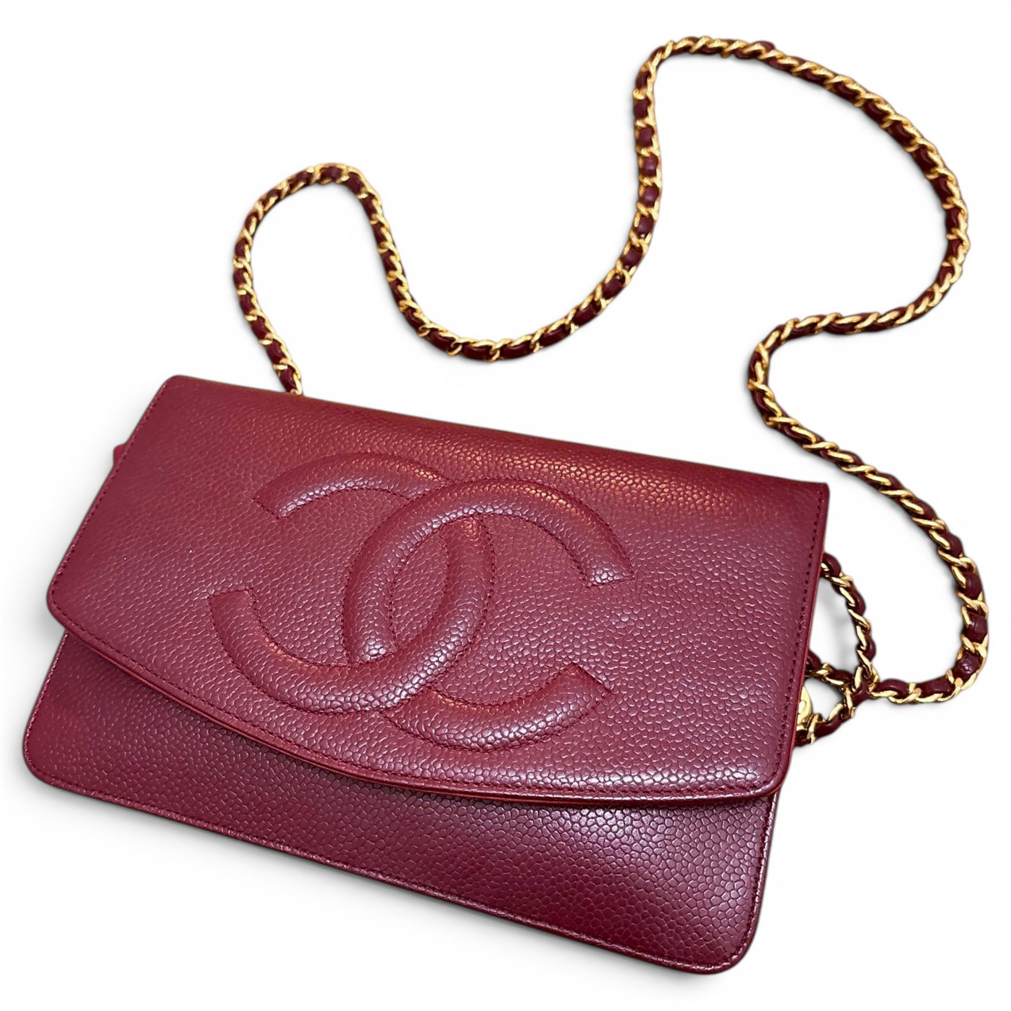 Leather clutch bag