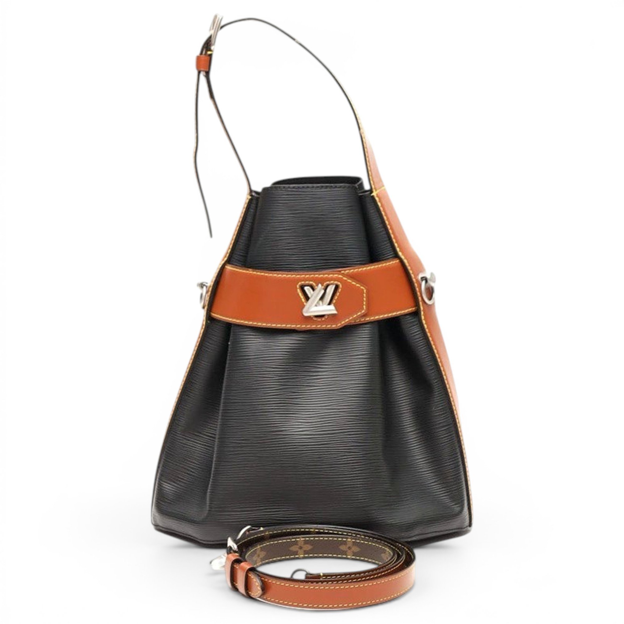 Twist leather handbag