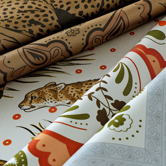 Guepards Bandana Double Face Scarf 90