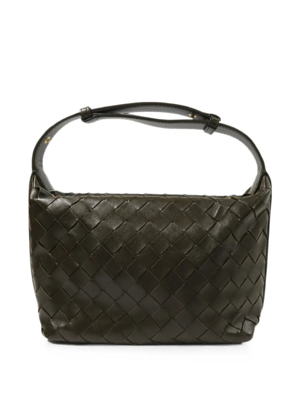 Intrecciato leather clutch bag