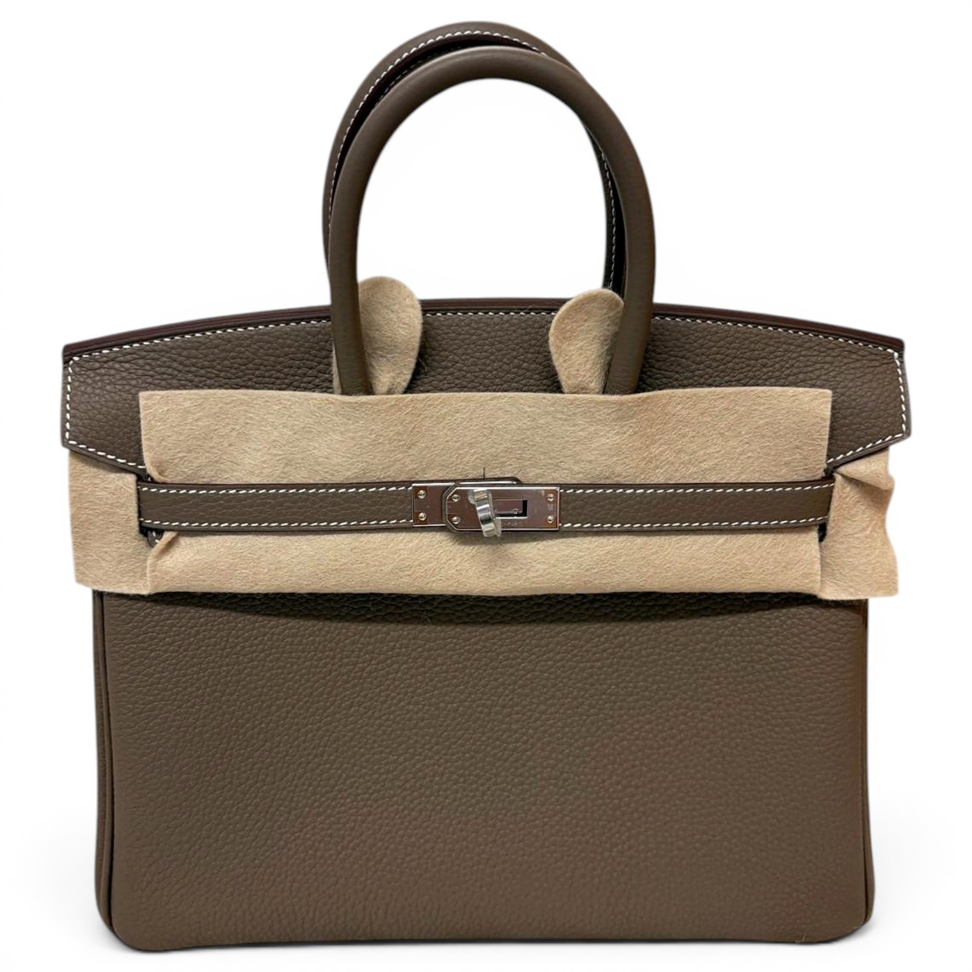 Birkin 25 leather handbag
