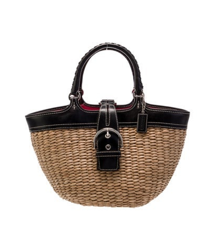 Coach Raffia Top Handle Bag