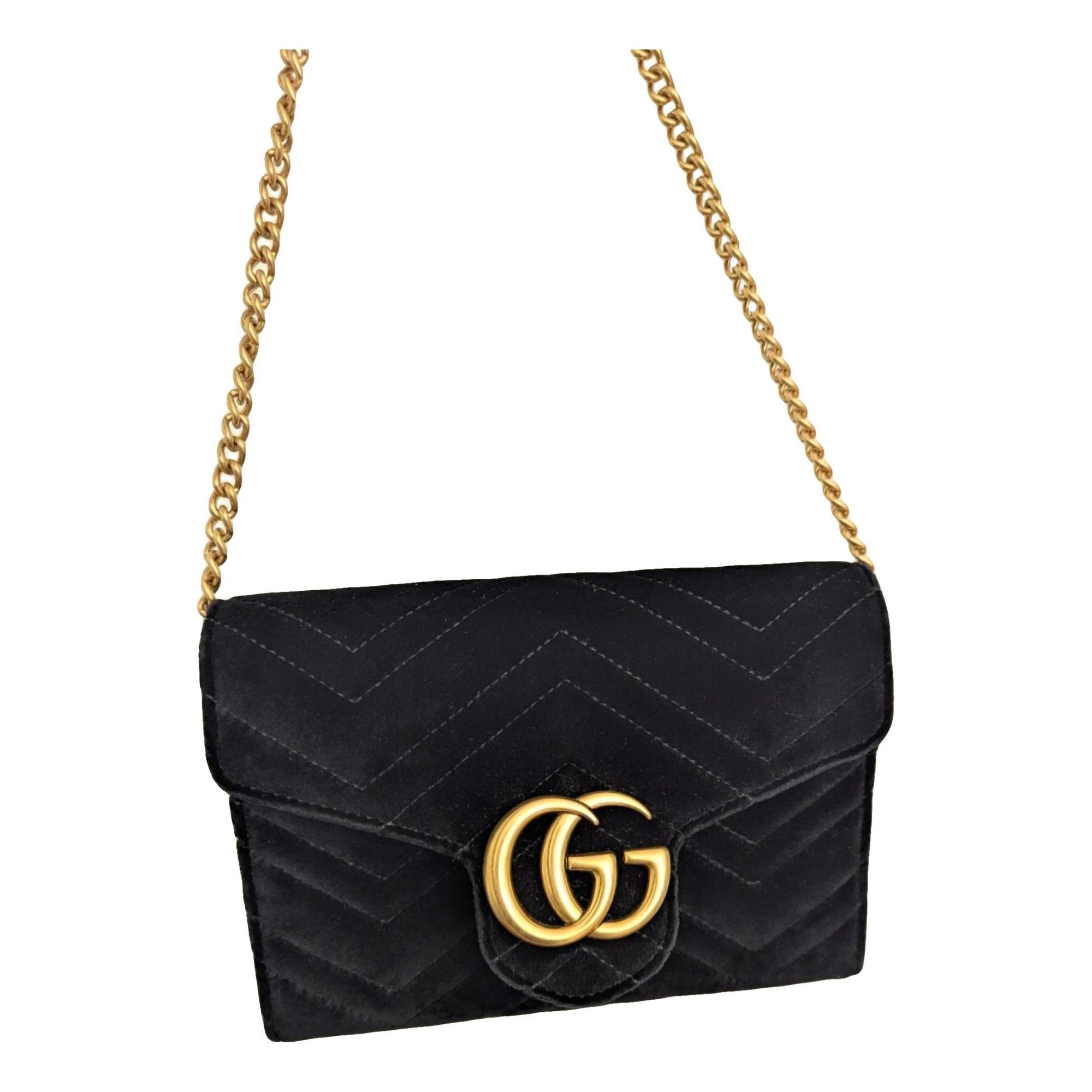 GG Marmont Chain velvet crossbody bag