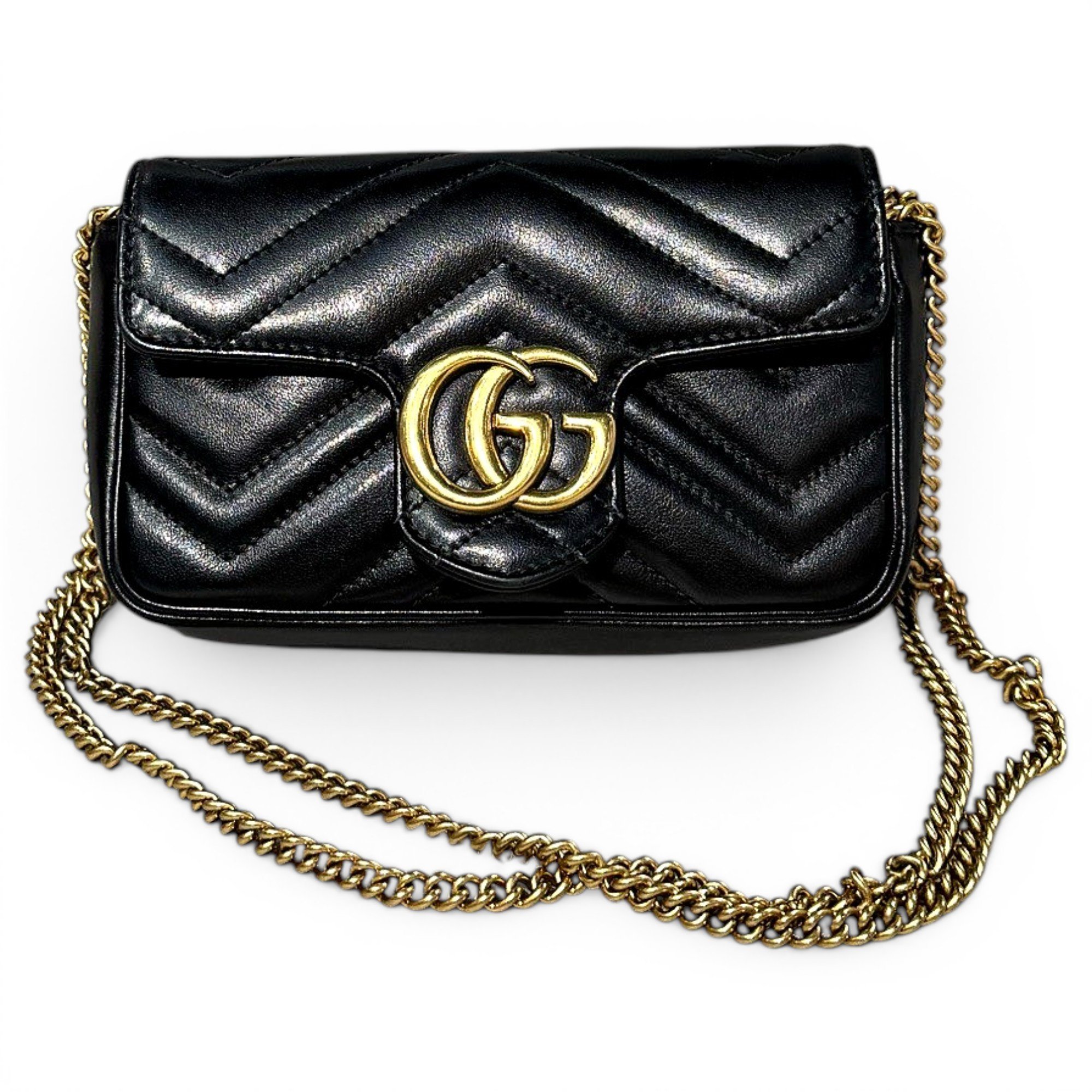 GG Marmont Triple zip leather crossbody bag