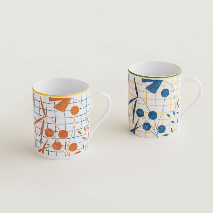 Sans Coloris a Walk In the Garden Set Of 2 Mugs