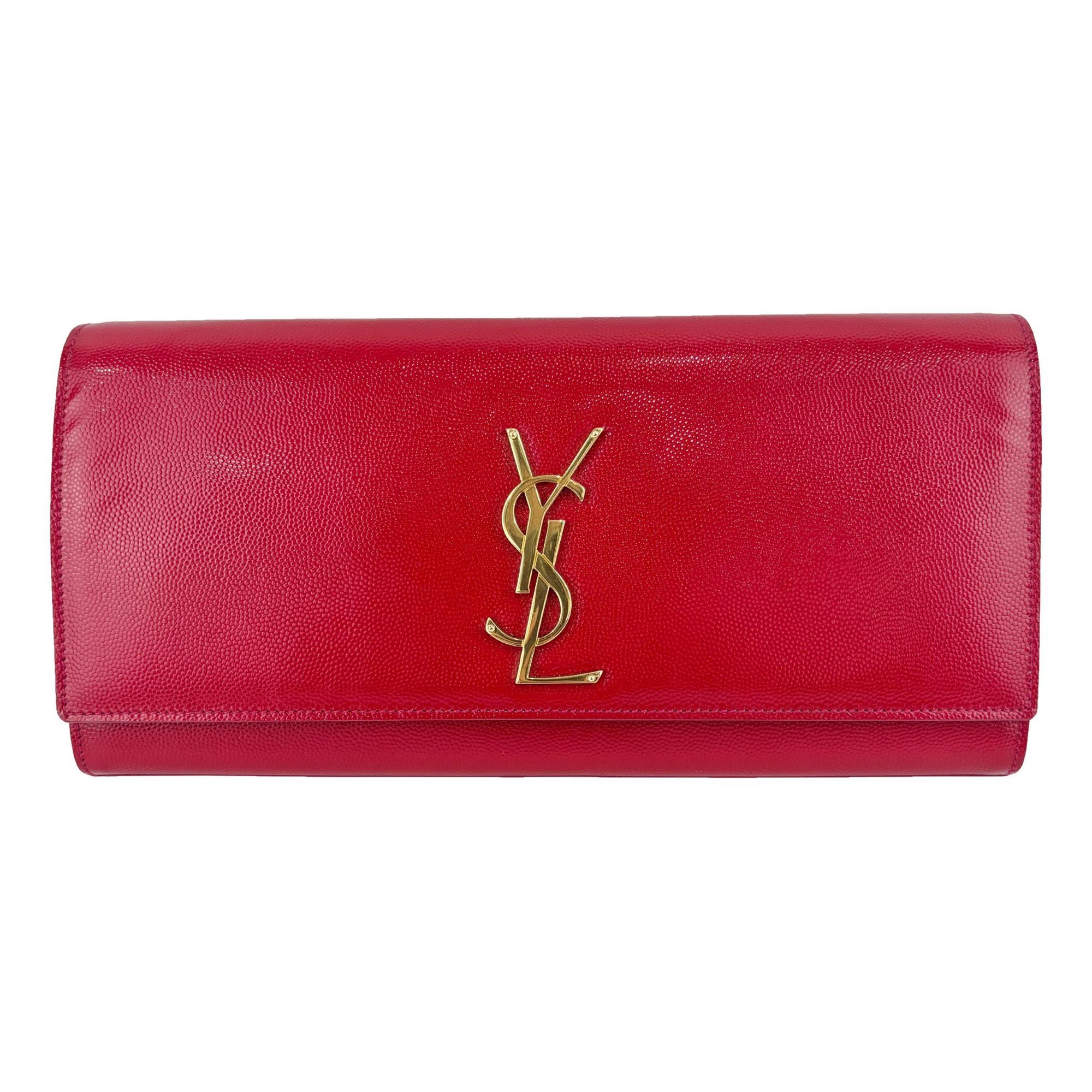 Leather clutch bag
