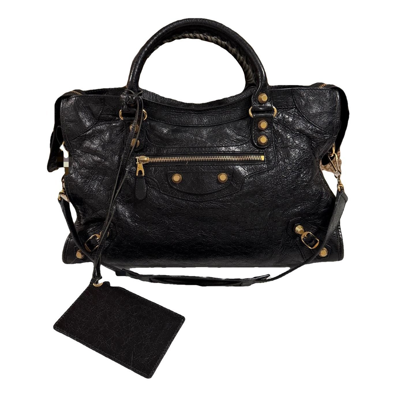 City leather handbag