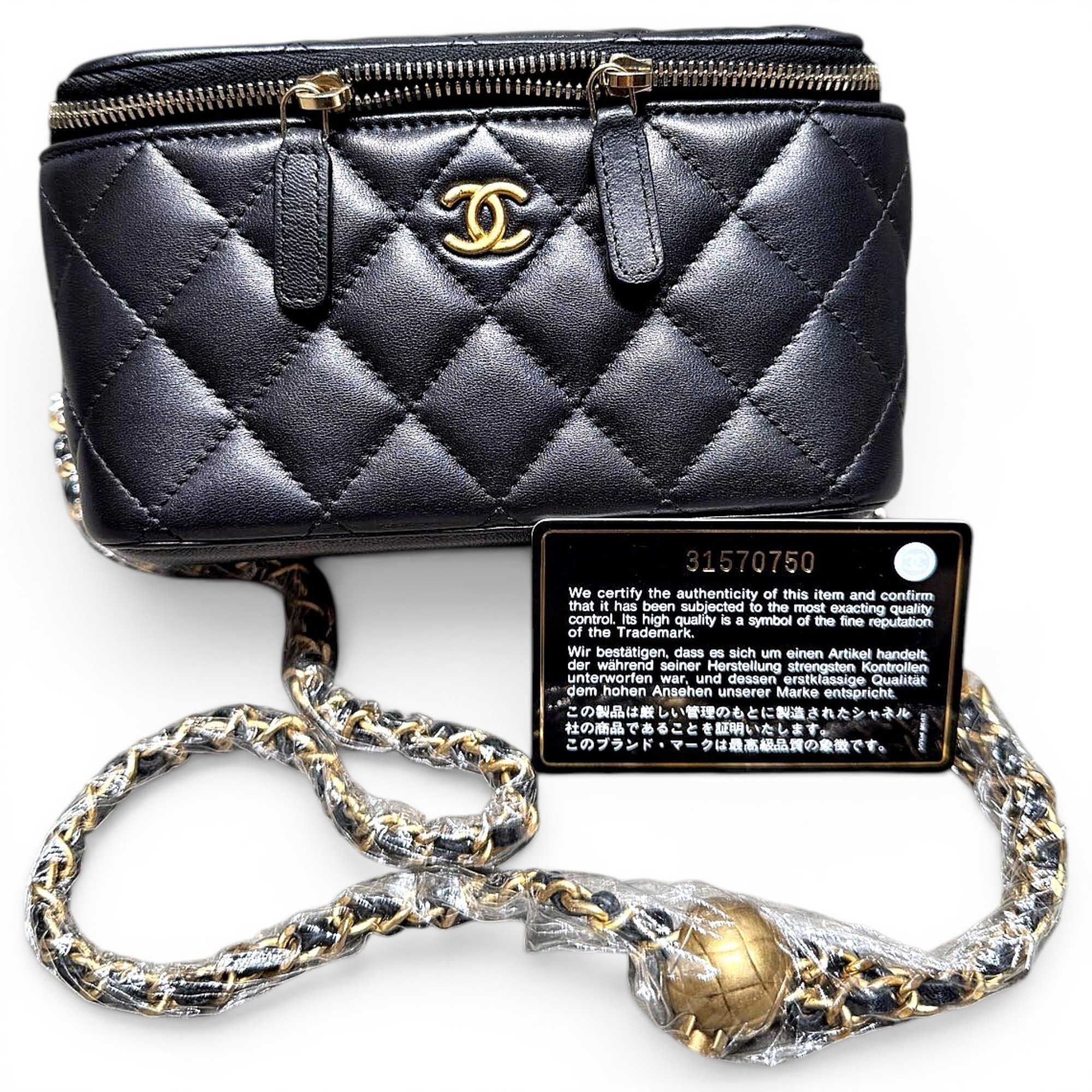 Trendy CC Vanity leather handbag